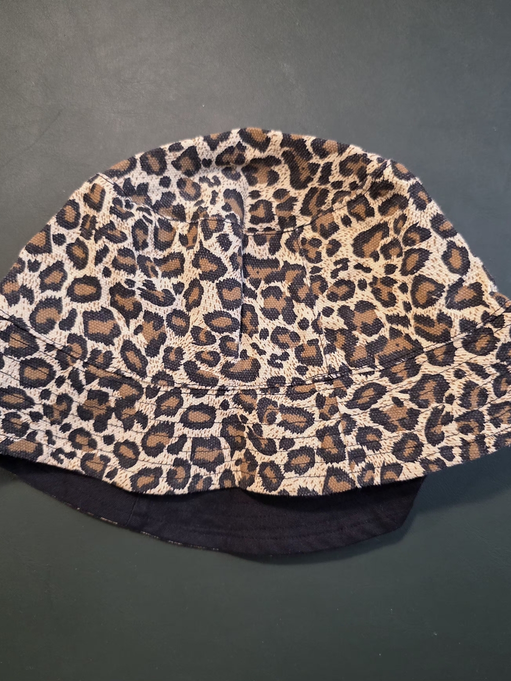 George Leopard Print Reversible Bucket Hat - Black, Brown, Tan